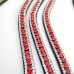 Red and Silver Crystal Browband