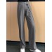 Women Solid Business Zipper Fly High Waist Wide Leg Pants With Buckle