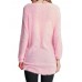 Women Winter Casual Pure Color Long Sleeve Crew Neck Tops Sweaters