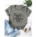 Cartoon Letter Print Casual Short Sleeve O  neck T  shirts For Women